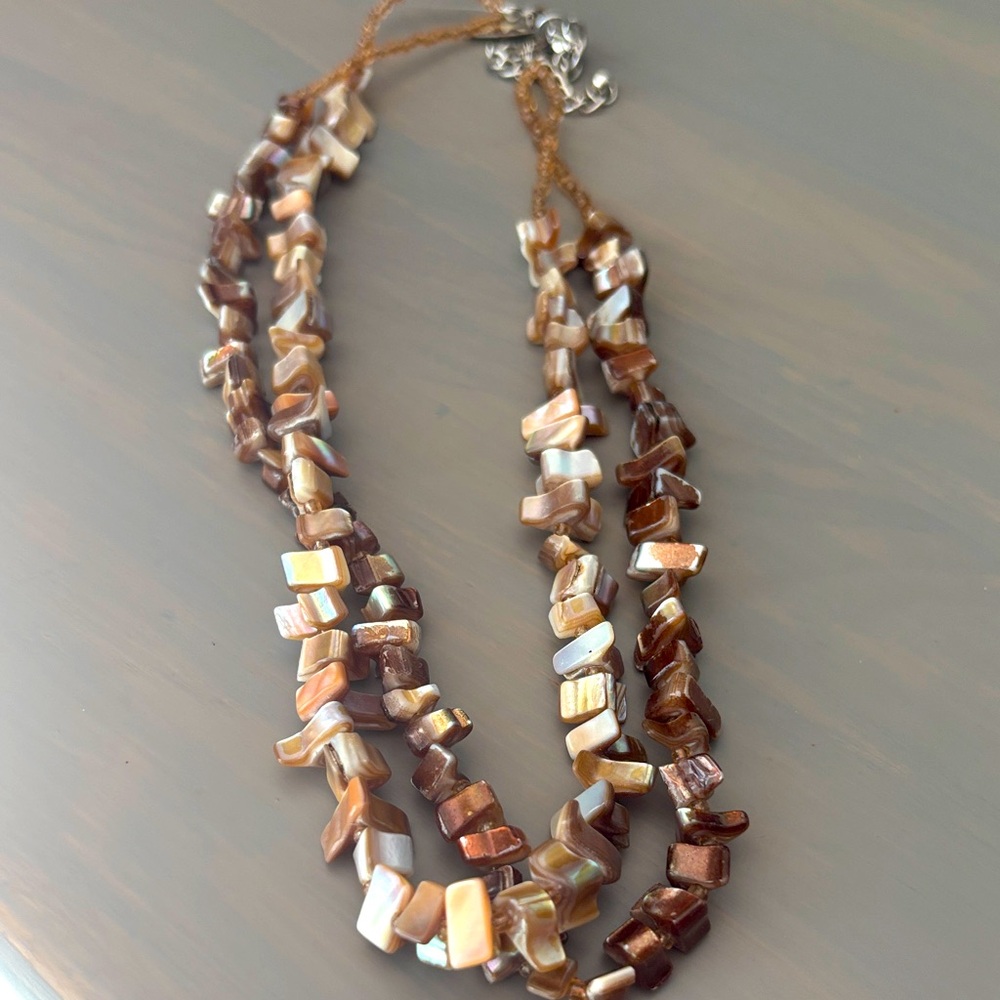 NY BoHo Brown Shell Necklace